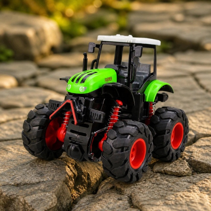 Die Cast Сплав Інерційний Farm Трактор Іграшка для дітей Monster Truck Зелений — фото 3