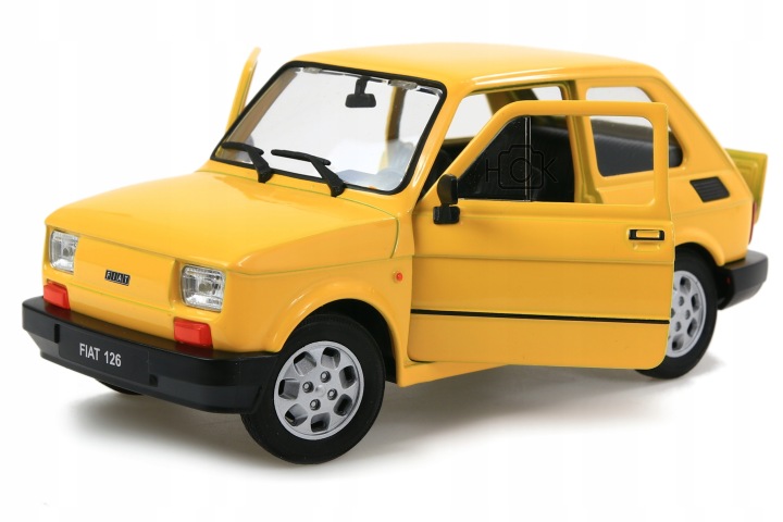 Автомобіль Welly Fiat 126p жовтий 1:21 — фото 12