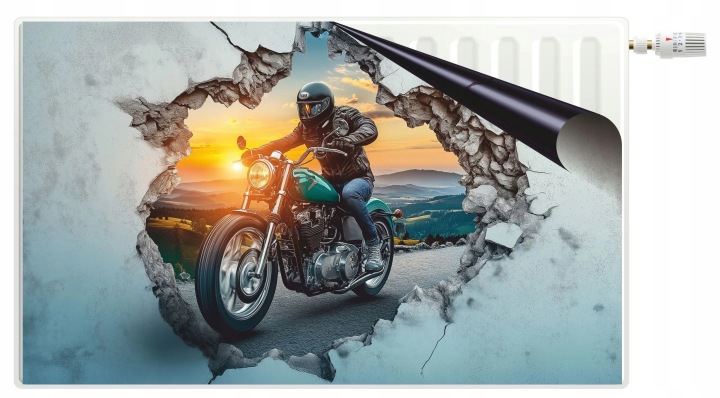 Ozdobná maskovací podložka na radiátor Magnet na radiátor Motocykl