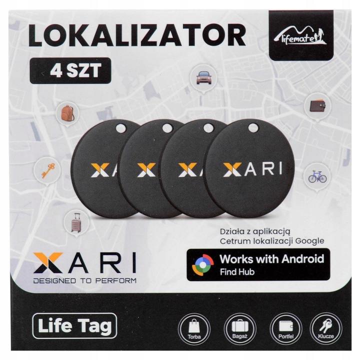 XARI Lokalizátor LF AND  čierny 4ks