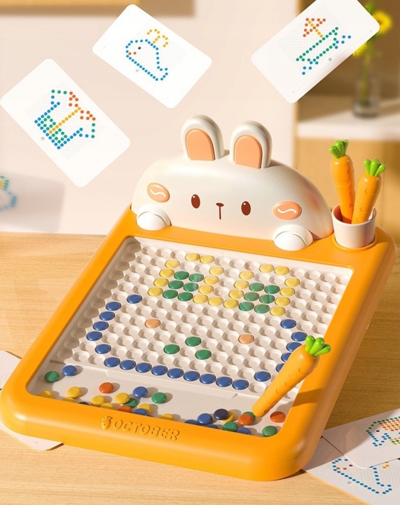 TABLICA MAGNETYCZNA MONTESSORI UKŁADANKA DO RYSOWANIA MagPad KRÓLIK WOOPIE Materiał plastik