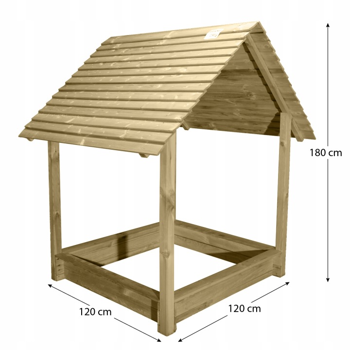 Пісочниця з козирком просочена 145x130x180 см — фото 2