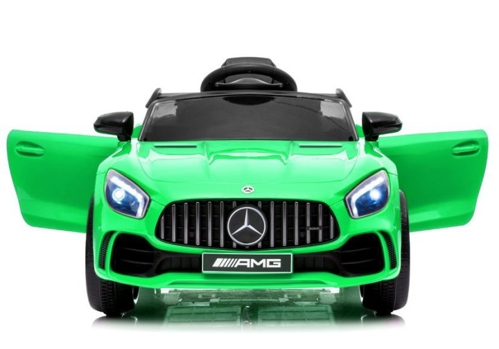 Авто на акумуляторі Mercedes GT Р. 12 В пульт LED MP3 EVA зелені для дітей — фото 5