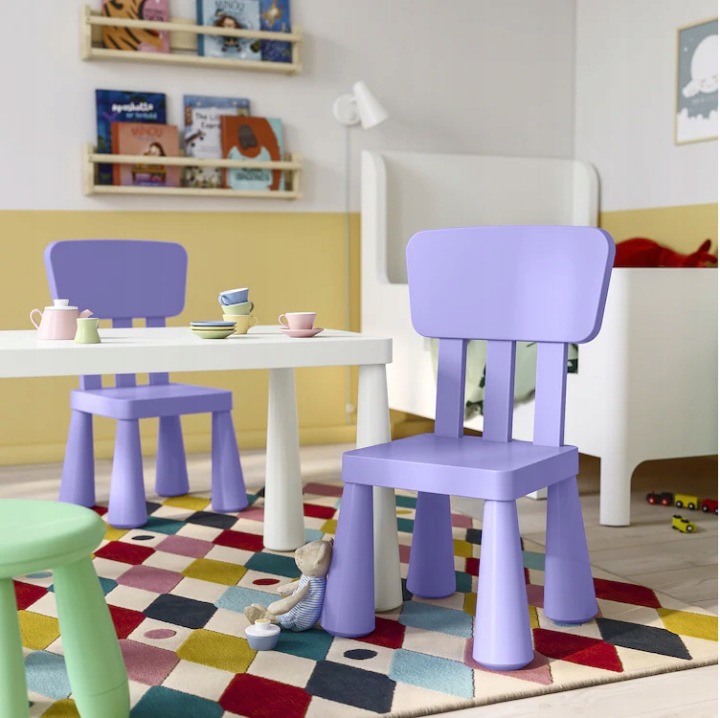 IKEA MAMMUT Стільчик дитячий, Бузкові — фото 3