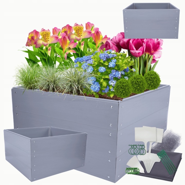 Vyvýšený záhon z plastu zeleninový záhon květináč pařeniště Pvc 60x100x100