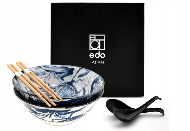 Sada 2 misek s lžícemi a kuličkami Ramen Dragon Buru 1000 ml Box
