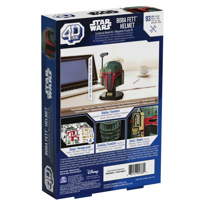 BOBBA FETT HEŁM PUZZLE 3D MANDALORIAN STAR WARS GWIEZDNE WOJNY Certyfikaty, opinie, atesty CE