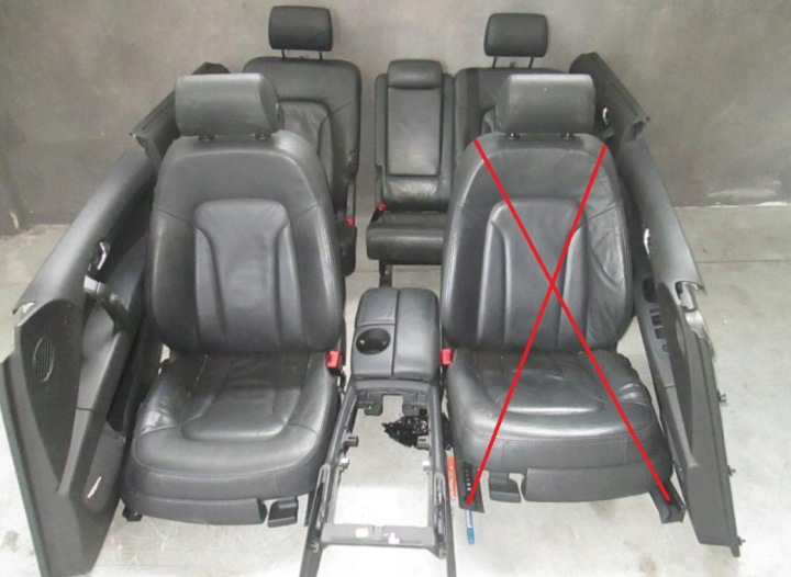 verkleidung Leder Sitze Sitz des Beifahrers Sitz Audi Q7 4L0
