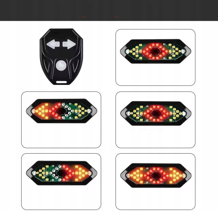 Бездротовий Поворотник Велосипедний LED З зарядкою USB Акумулятор 900 мАг — фото 6