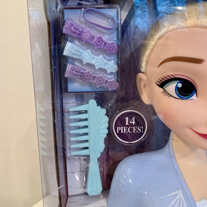 Голова для зачісок зачісування ELSA KRAINA LODU FROZEN 2 DISNEY 20 см — фото 8