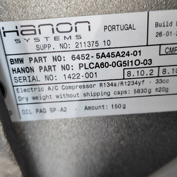 BMW iX I20 Bomba de ar condicionado 2022 5A45A24 9