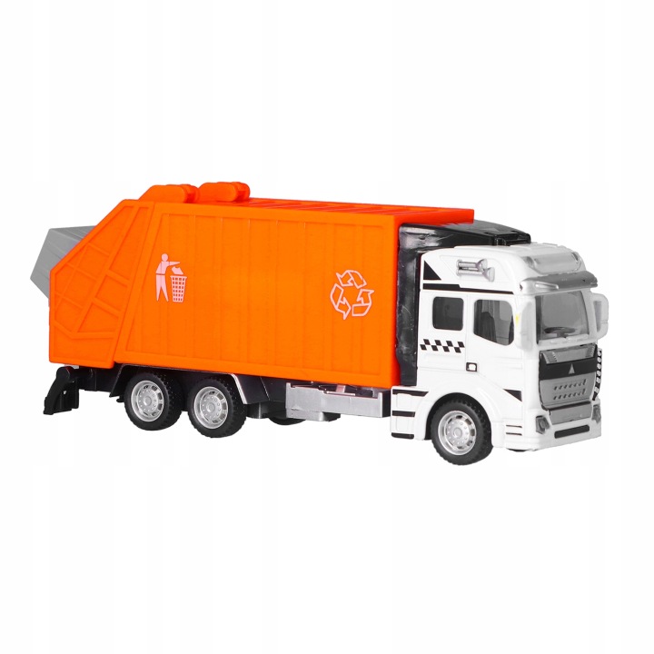 Іграшкова вантажівка для доставки з приводом pull back, масштаб 1:48 Гладкі роги — фото 4
