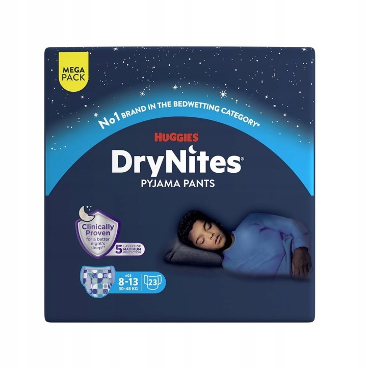 DryNites завод. трусики-підгузки хлопчики Мега 8-13 років/30-48 кг/23 шт.