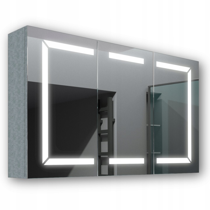 Dřevěná skříňka 120x70 Led zrcadlo Freya Beton