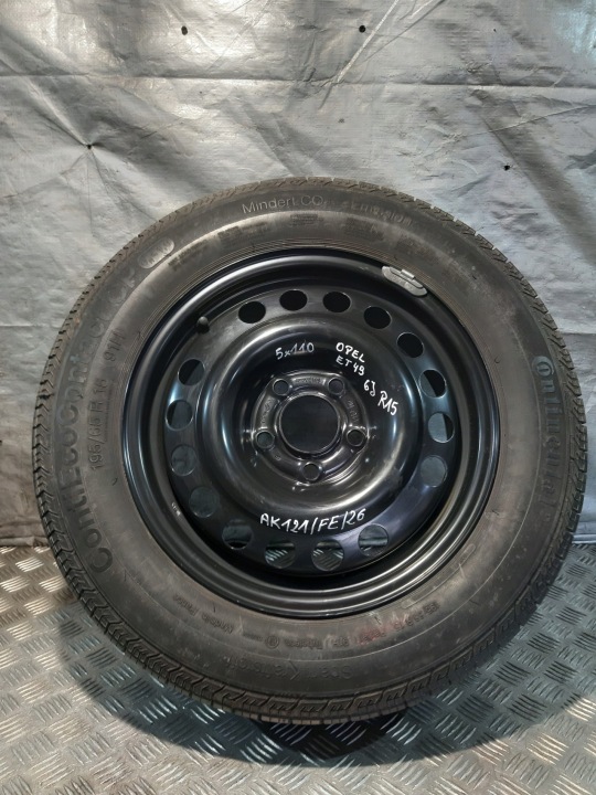 Galet tendeur courroie Roue de secours 2150144 OPEL 6J ET 49 5x110 CONTINENTAL 195/65 R15 91H