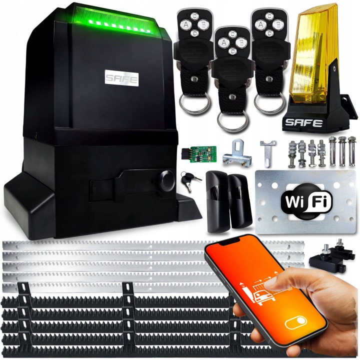 Set Pohon Pro Posuvné Brány 800 kg 3 ovladače 5 X Wifi lampa Tuya
