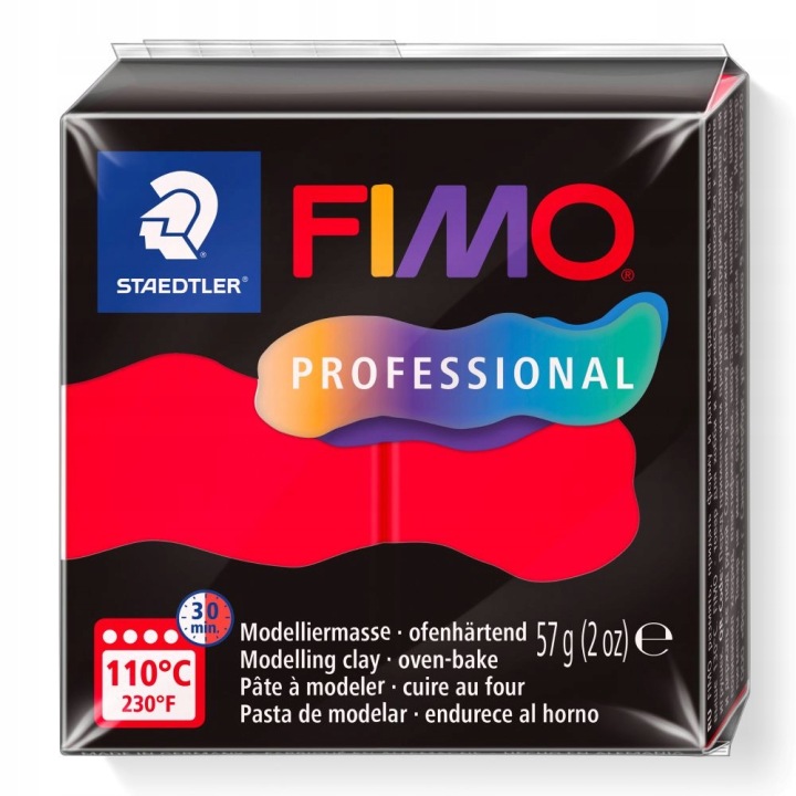 Fimo професійний, маса запікальна, 57 г, червоний, Staedtler
