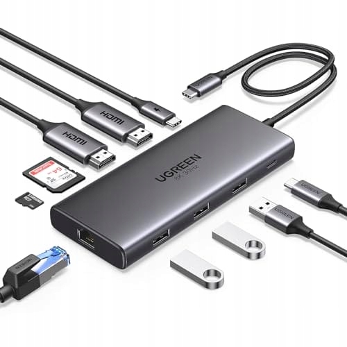 UGREEN 15534 10 w 1 stacja dokująca USB C - porównaj ceny UGREEN 15534 10 w 1 stacja dokująca USB C - porównaj ceny