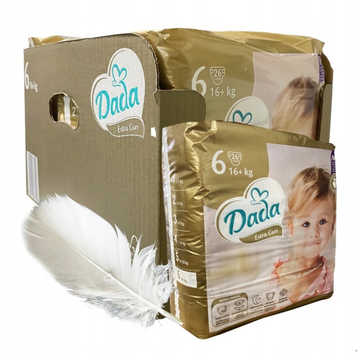 Dada Підгузки одноразові Extra Care 6 extra large 16+ кг 4x34 шт. 136 шт. — фото 6