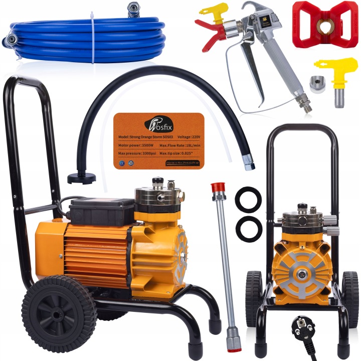 Malířský Agregát Rosfix Strong Orange Storm SOS03 3500W 300-500M2/H Odolný