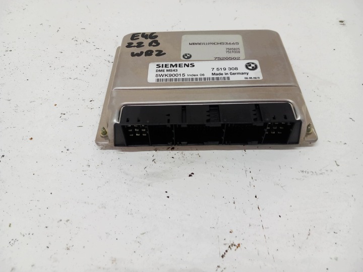 computer control unit of the engine DME MS43 BMW 3 E46 5 E39 X5 E53 OE 7519308