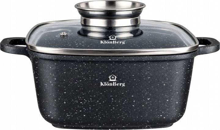 Hrnec s víkem Aroma Knob 4.4 L/ 24 CM KlönBerg Čtverec