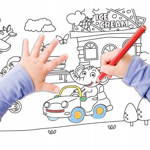 Stick'n Розмальовка самоклеюча в рулоні Maped містечко 31,5x355 см — фото 2