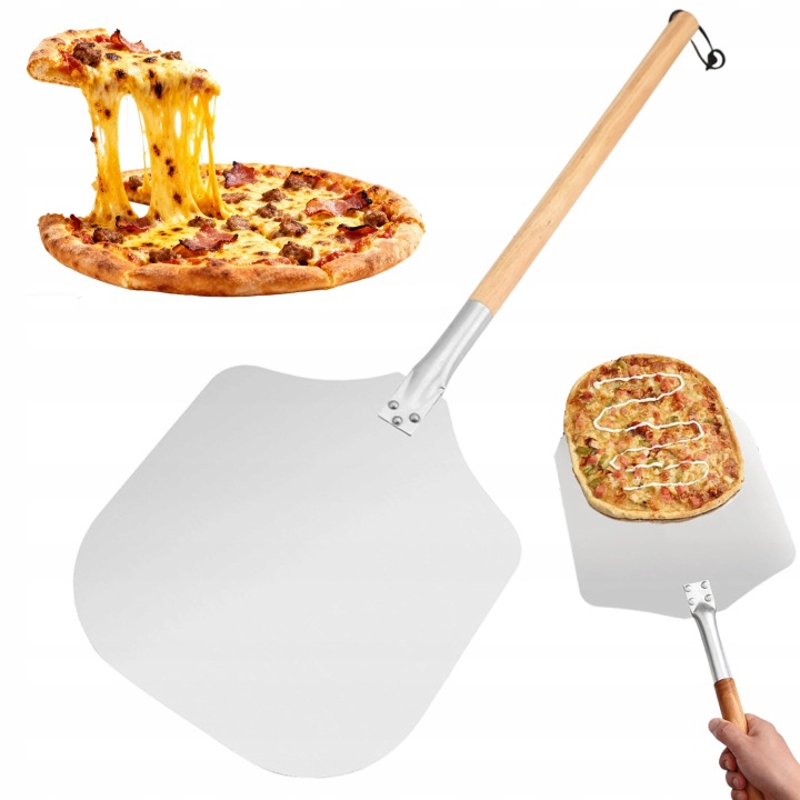 Lopata Na Pizzu S Krátkou Hliníkovou Rukojetí 30x88 cm