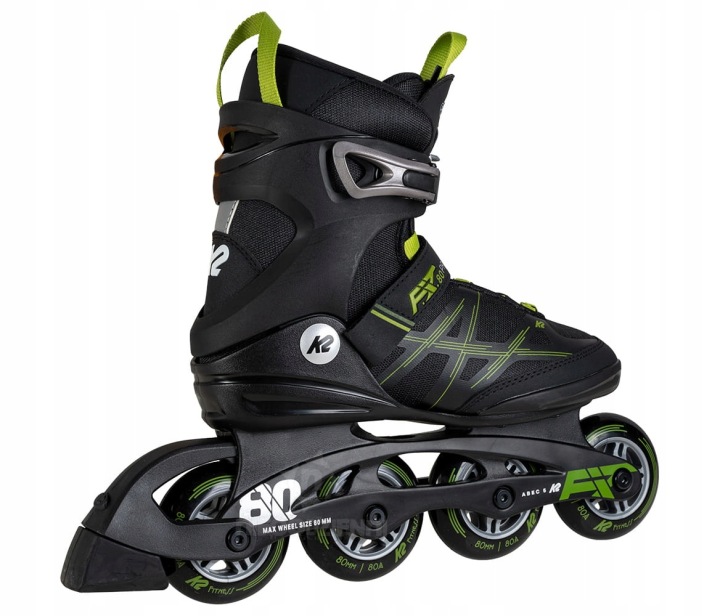 Ролики K2 FIT 80 PRO р.42 чорно зелені (вживаний) — фото 6