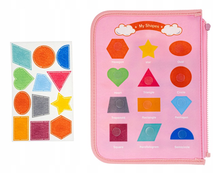 MANIPULATION BOARD SUITCASE PUZZLE MONTESSORI GAME WITH VELCRO FOR CHILDREN Product height 4 cm