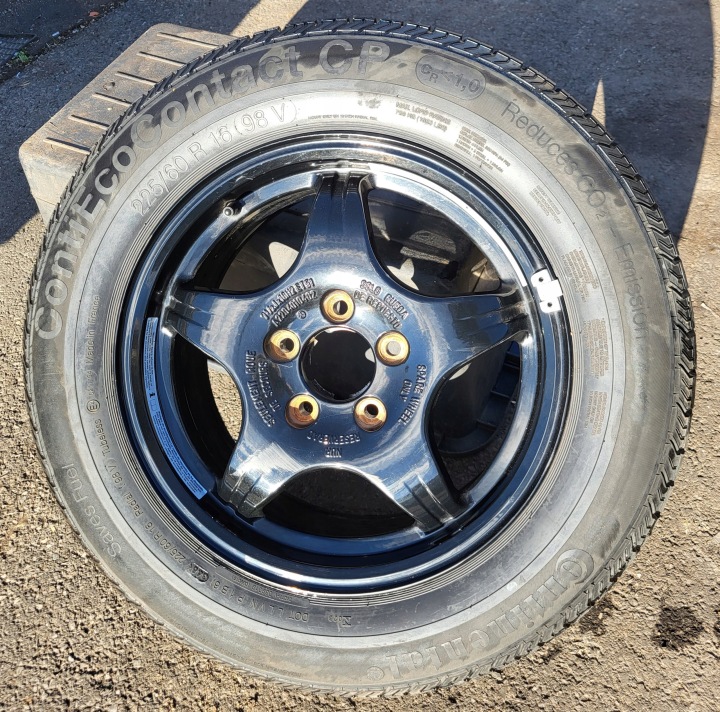CUSCINETTO TENDICINGHIA ruota di scorta Ruota di scorta 16” 5X112 CERCHIO di alluminio MERCEDES S W220 OE RONAL