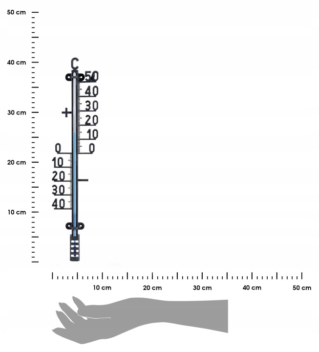TERMOMETR ŚCIENNY duży czytelny czarny dekoracyjny Esschert Design 41cm Marka Esschert Design