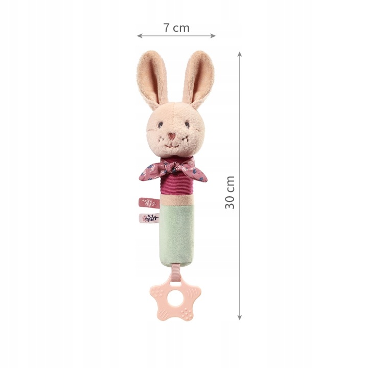 Пищалка з прорізувачем іграшка для немовлят Rabbit Karo Babyono — фото 3