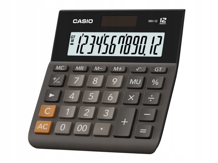 Калькулятор для офісу і школи CASIO MH-12BK-S 12 положення пам'ять відсотки — фото 2