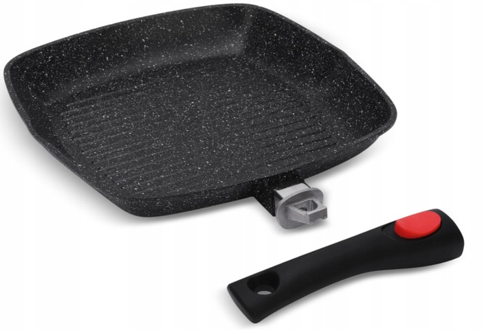 Mramorová grilovací pánev s víkem 24 cm Edenberg Odnímatelná rukojeť