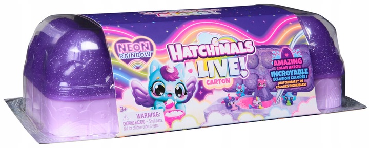 HATCHIMALS ALIVE NEON RAINBOW 5 FIGIREK W JAJKACH I 11 AKCESORIÓW Stan opakowania oryginalne