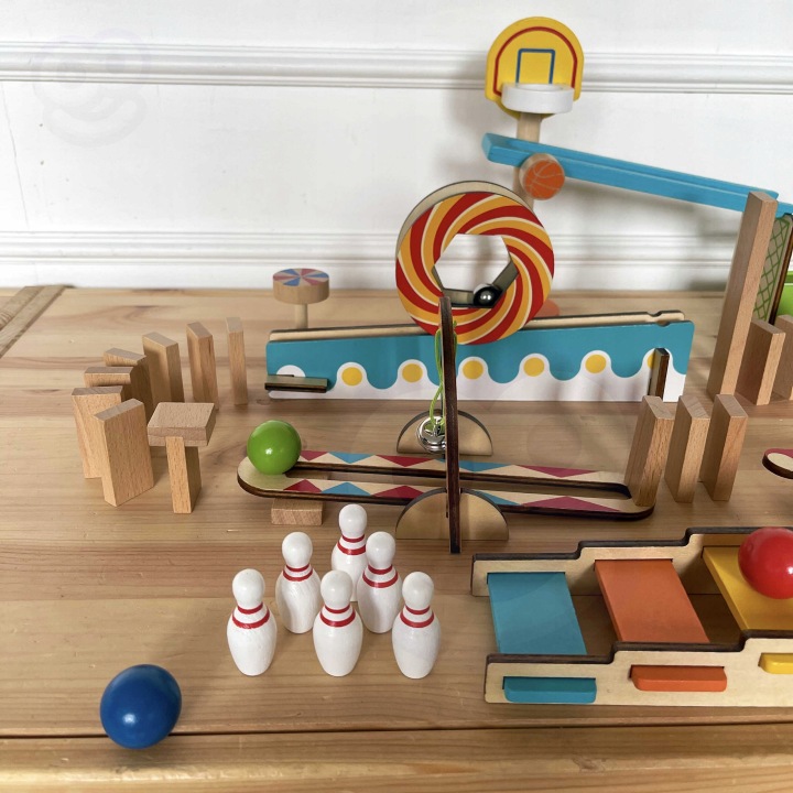 DOMINO TOR KULKOWY KULODROM UKŁADANKA MONTESSORI TOOKY TOY Marka Tooky Toy