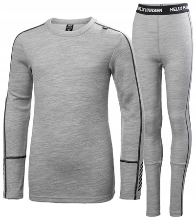 Helly Hansen Jr Lifa Меріно набір дитячий, сірий меланж, розмір