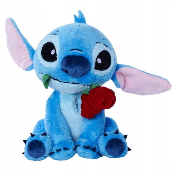 DISNEY плюшева іграшка STITCH з трояндою 25 см (вживаний) — фото 2