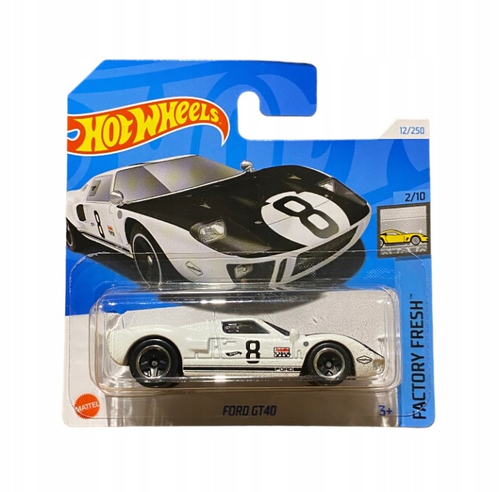 HOT WHEELS Ford GT40 білий HTC51 Factory Fresh 2024 — фото 3