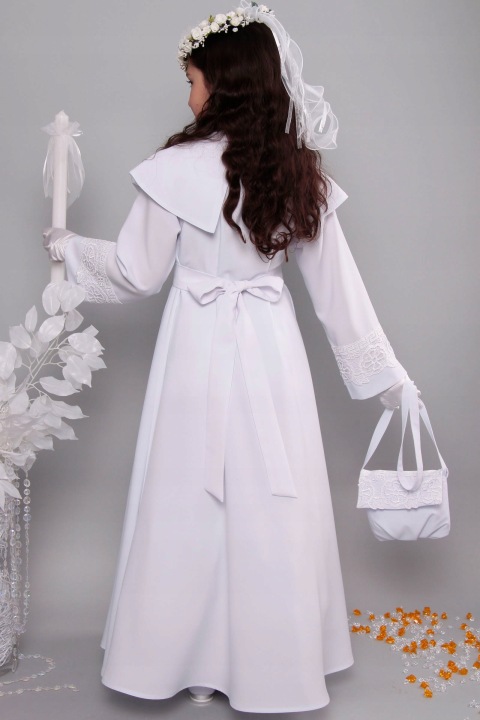 Альба до причастя для дівчинки - плаття з гіпюром 13/RS