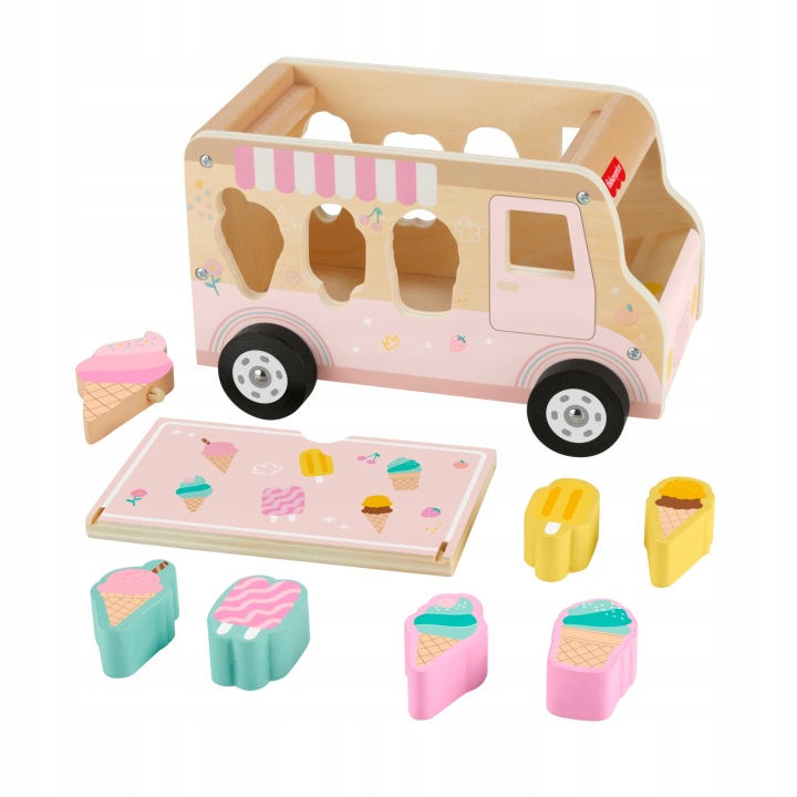 Fisher-Price Вантажівка з морозивом Сортер форм Дерев'яна іграшка HXT86 — фото 2