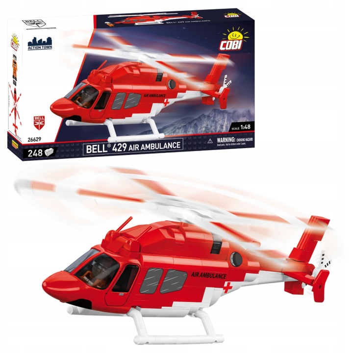 Конструктор COBI 26629 Гелікоптер Bell 407 Air Швидка допомога Служби рятувальні