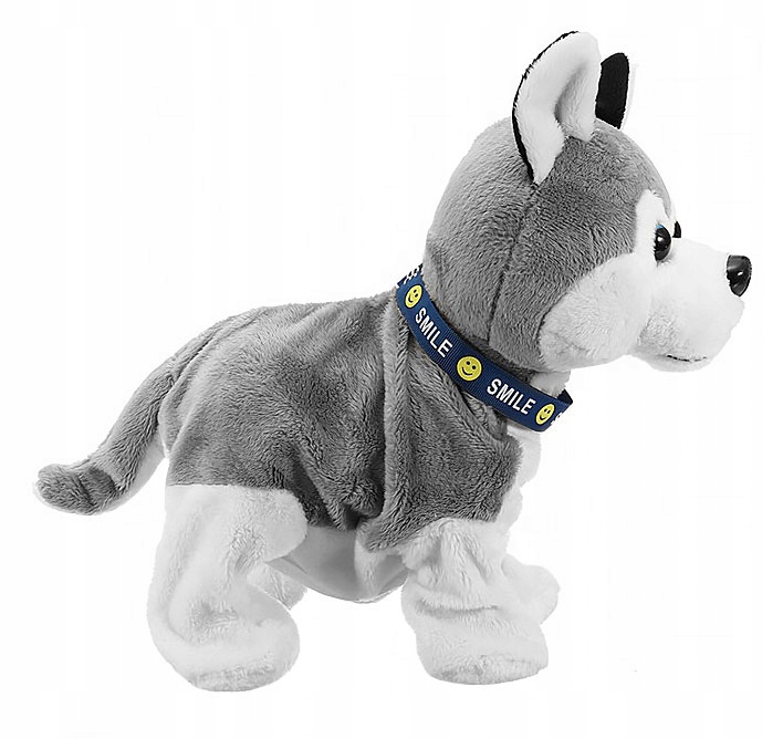 INTERACTIVE DOG HUSKY DOG ROBOT RESPONDS TO THE TOUCH BARK WHIMPERING SITS Kind dogs