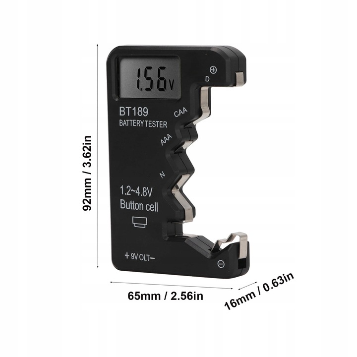 MIERNIK BATERII I AKUMULATORKÓW CYFROWY TESTER WOLTOMIERZ BT189