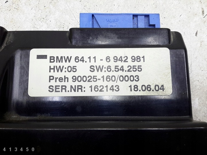 2004 Bmw 7 Series Control modul légkondicionáló 64116942981 10