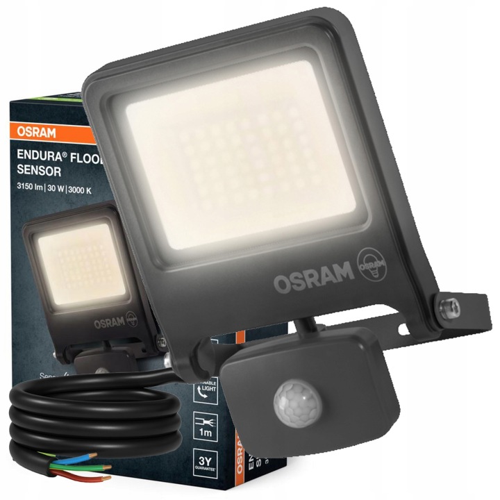 Led reflektor Snímač pohybu a soumraku 30W 3000K 3000lm IP44 Endura
