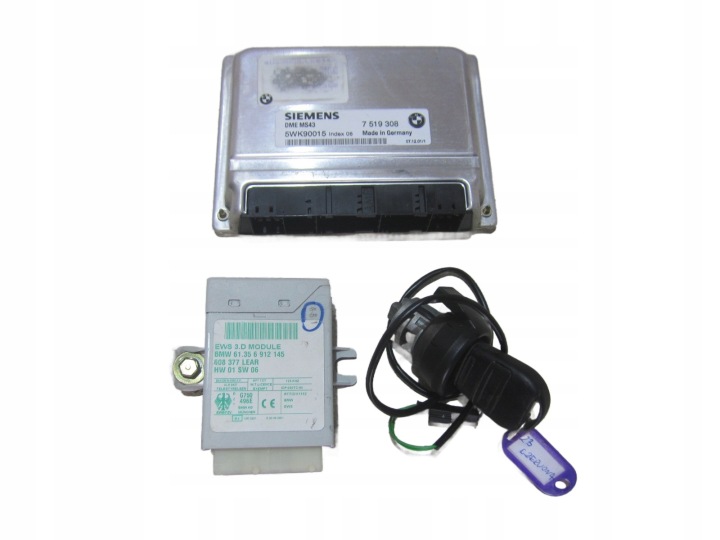BMW Z3 E36 M54B30 Computer modul Bedienteil DES MOTORS Schlüssel ZESTAW 7519308