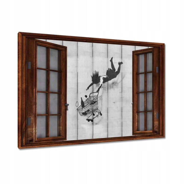 Obrazy 120x80 Banksy košík