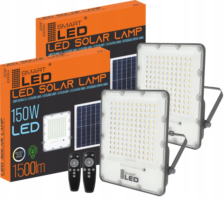 Solární lampa halogenový Led reflektor, senzor 150 W